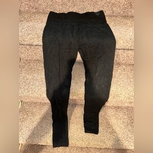 Logo Layers XXSP Women’s Black Cotton Leggings with Elastic Waistband
